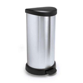 Kosz na śmieci z pedałem 40L metalizowany 181125